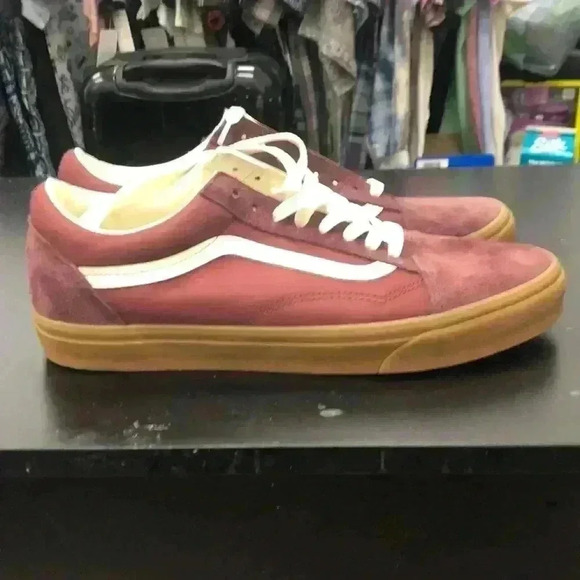 Vans old school suede/nylon brown with gum soles BNIB mens size 10.5